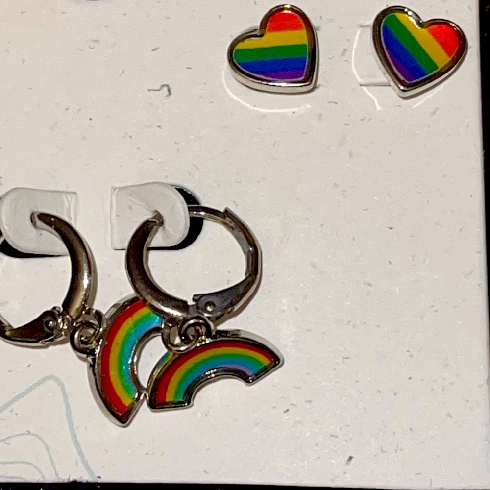 Two Pairs of Rainbow Earrings 🌈